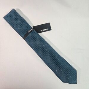 New Murano 100% Silk Tie Men Gray Blue 2.75"x 57"